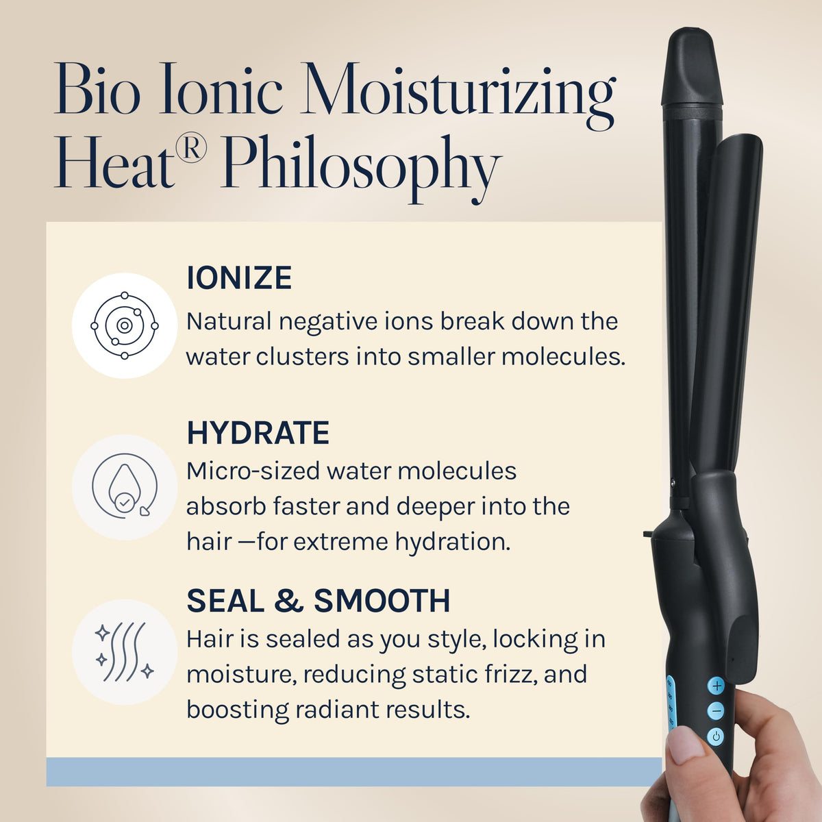 Fer à friser BIO IONIC Long Barrel 1" avec cordon pivotant