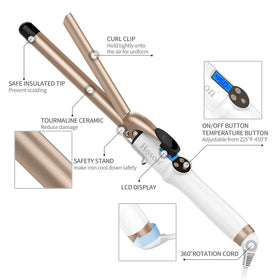 Fer à friser Hoson 3/4 pouce avec cordon pivotant à 360 degrés