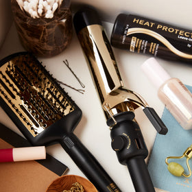 Fer à friser HOT TOOLS 24K or avec support de sécurité
