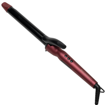 Fer à friser long BIO IONIC rouge velours vue de face