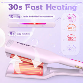 Fer à friser NOVUS 1,25 pouces sur fond neutre