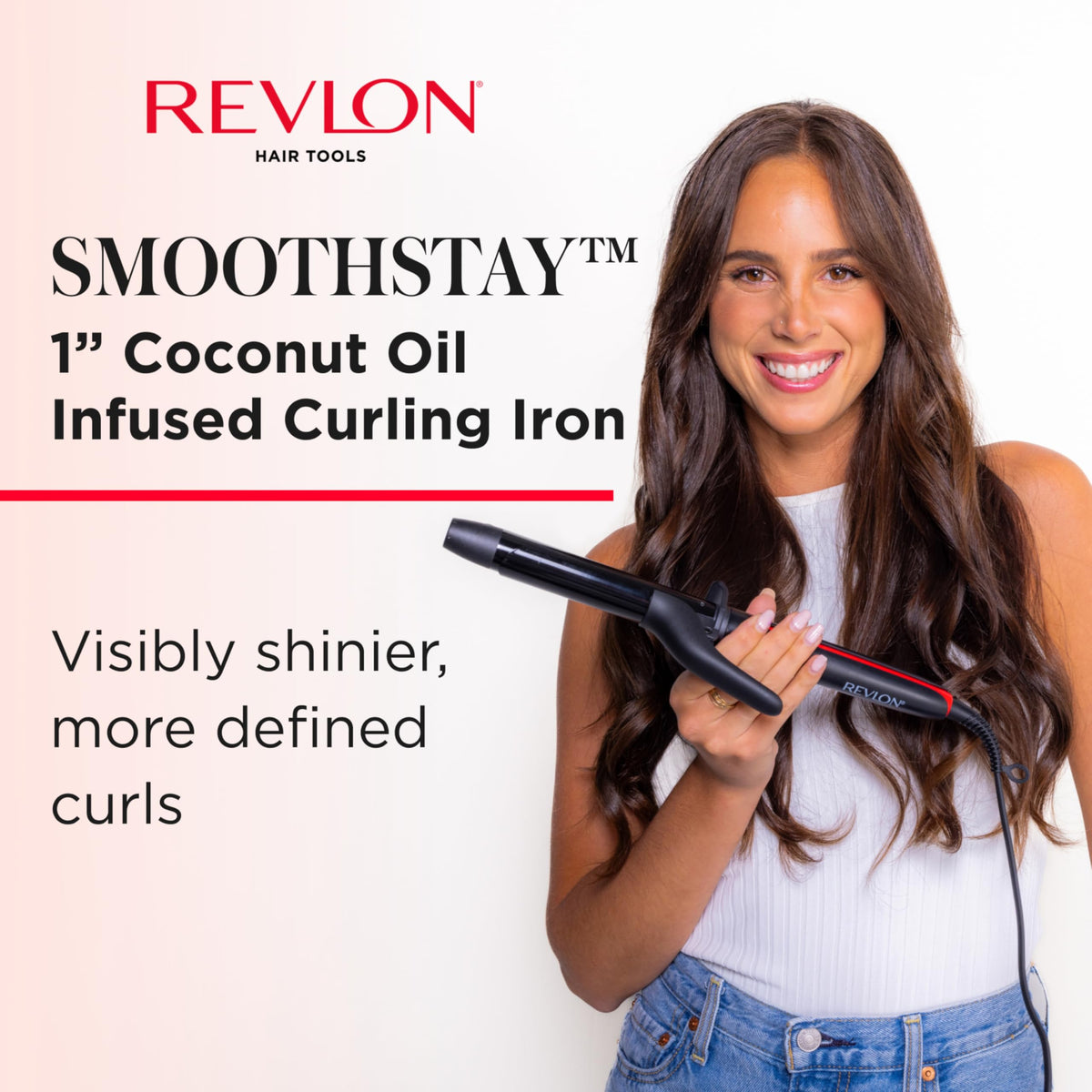 Fer à friser REVLON avec revêtement céramique et huile de noix de coco