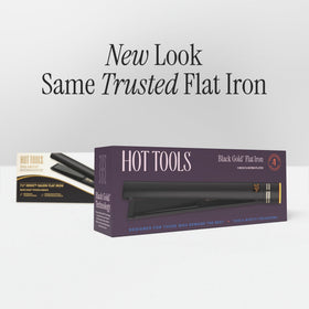 Fer à lisser HOT TOOLS 1 pouce Noir Or en position de rangement