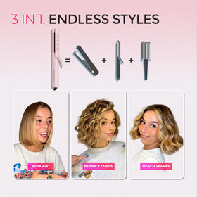 Fer à lisser TYMO Airflow 2.0 en action sur cheveux