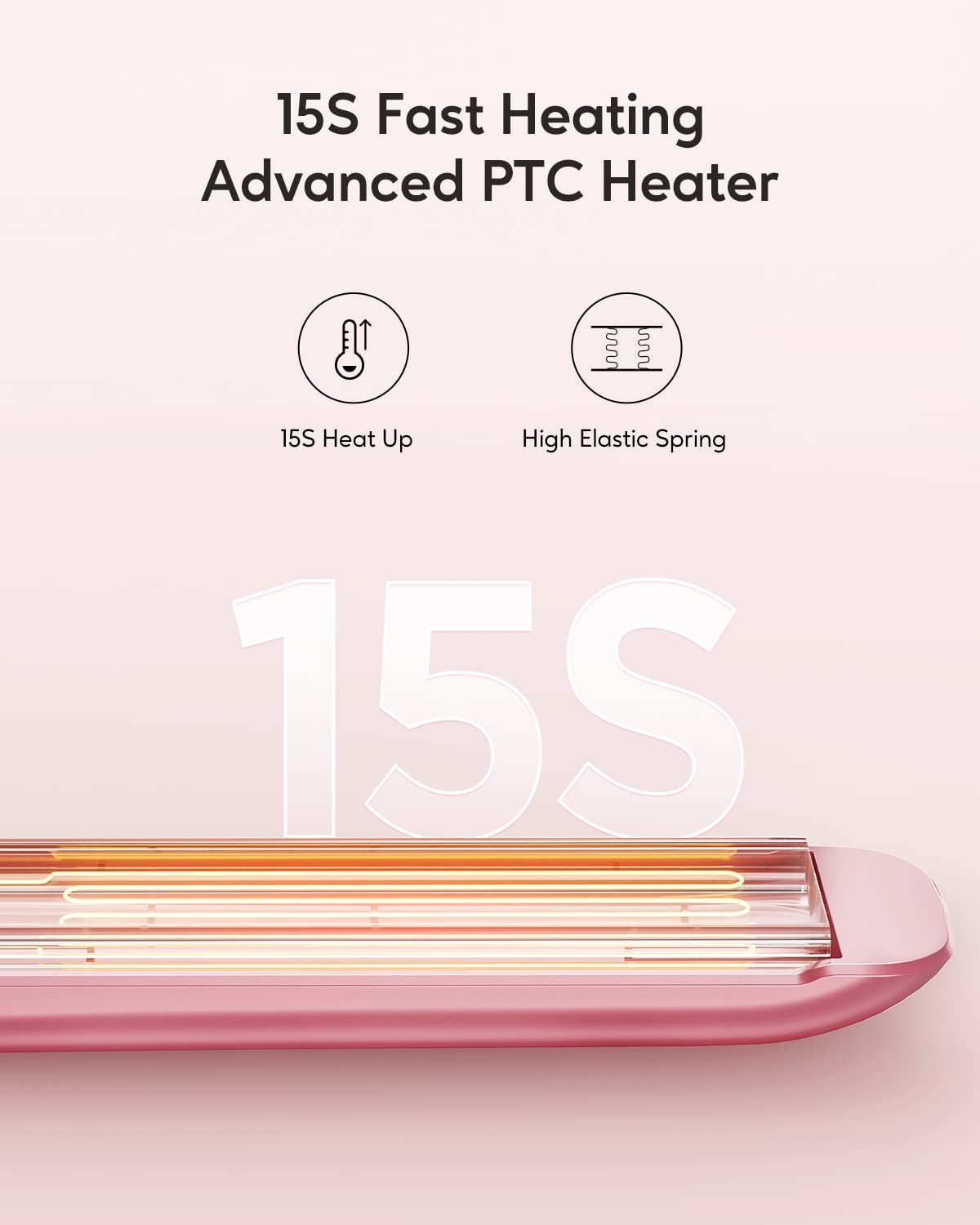 Fer à lisser wavytalk rose gold en mode rangement avec verrou