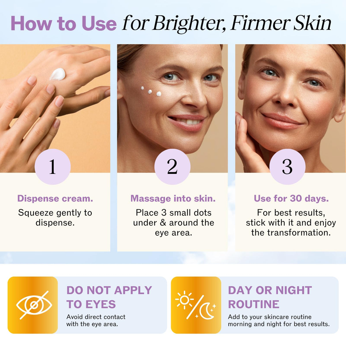 Fermeture de la crème contour des yeux LilyAna Naturals