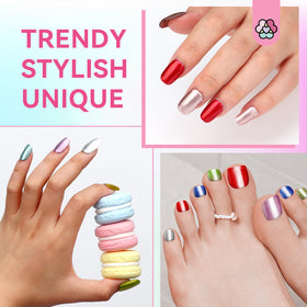 Fermeture du kit de vernis à ongles SAVILAND avec base et top coat