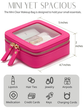 Fermeture éclair de la Popvibe Mini Trousse de Maquillage avec accents dorés