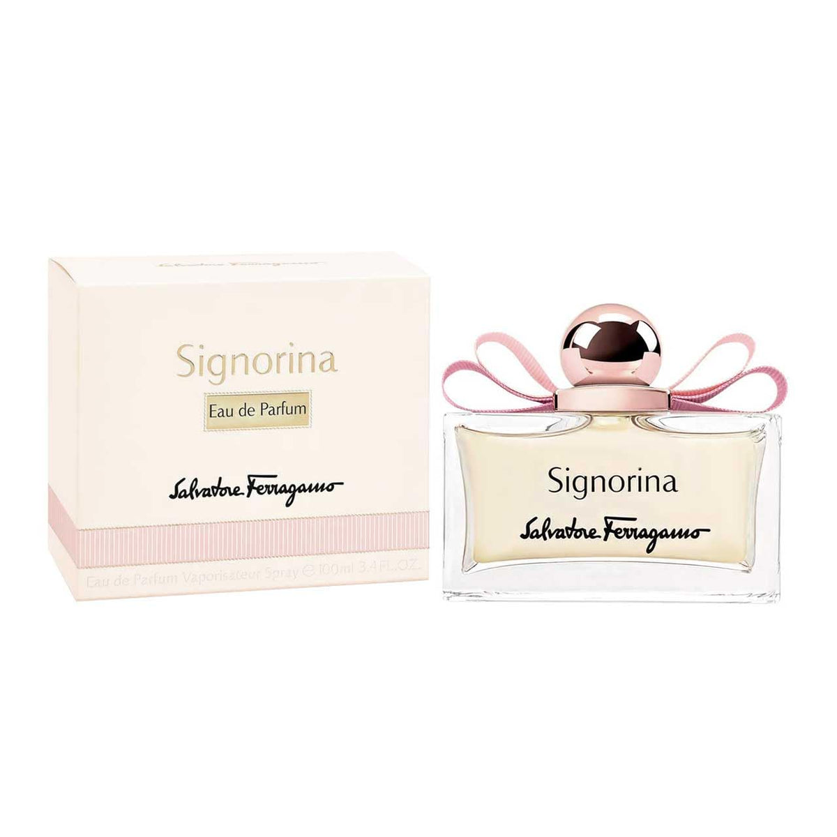 Ferragamo Signorina Eau de Parfum 100ml en situation avec des fleurs
