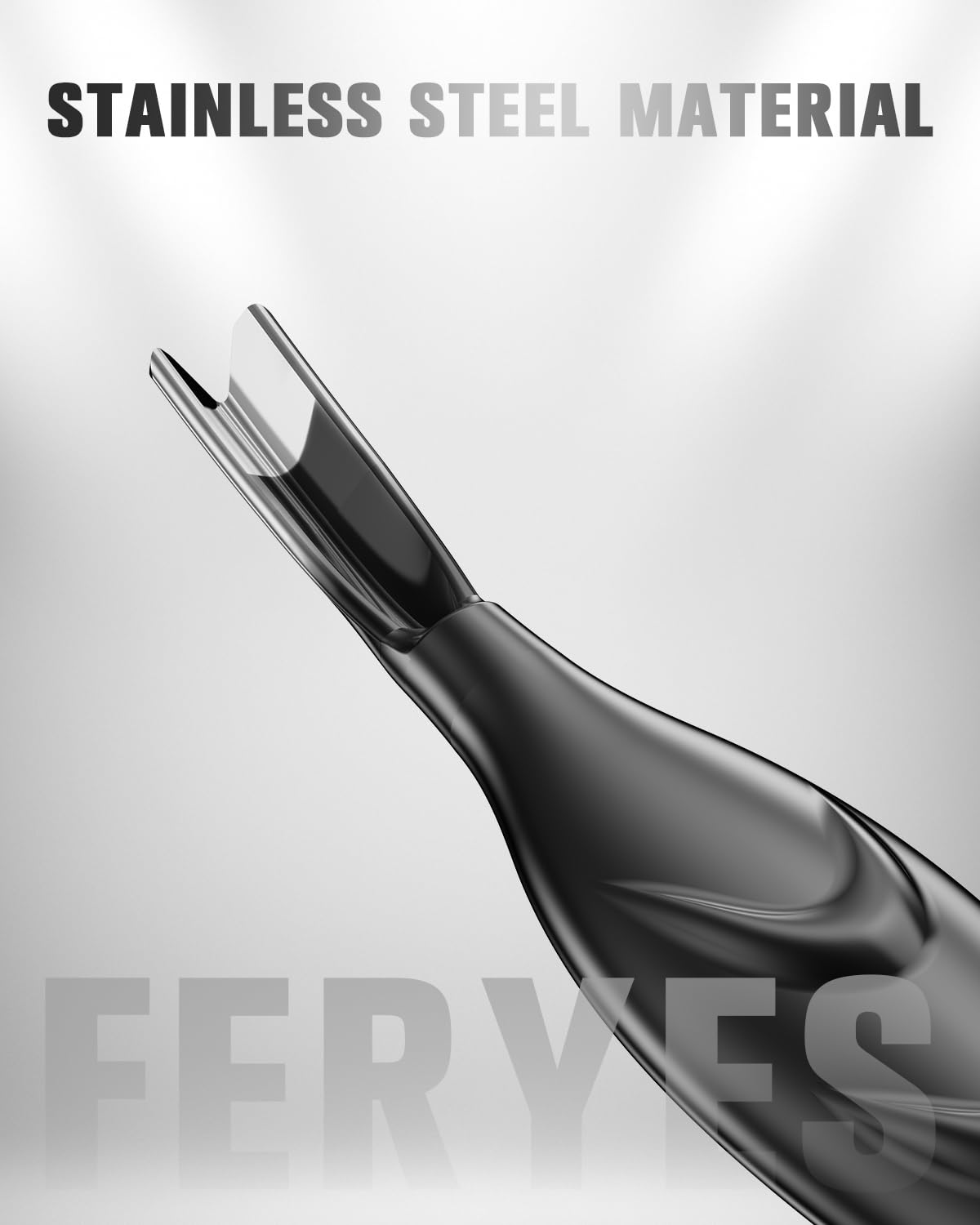 FERYES Outil à cuticules en acier inoxydable avec design en U