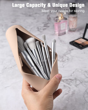 FERYES support de pinceaux de maquillage ouvert avec pinceaux