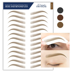 Feuille de tatouages sourcils avec 12 paires de stickers