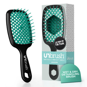 FHI Heat UNbrush brosse démêlante vue avant couleur lagoon