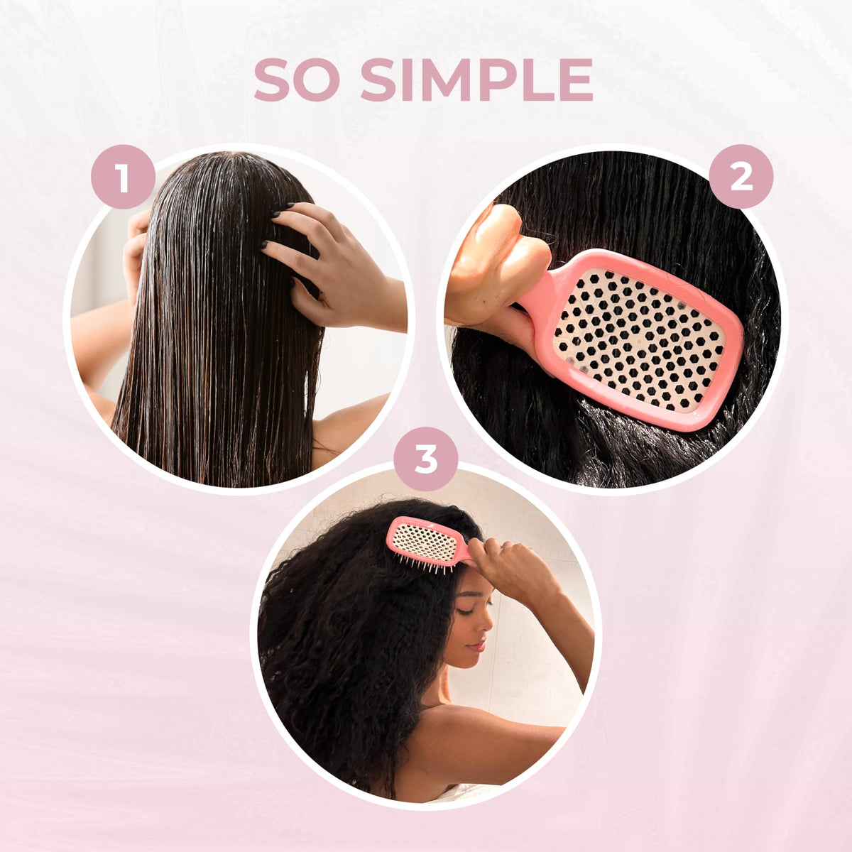 FHI Heat UNbrush brosse rose vue de côté