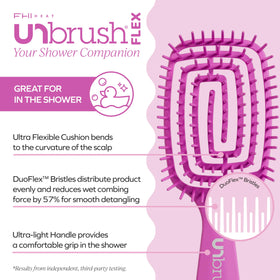FHI Heat UNbrush Flex brosse démêlante en utilisation sous la douche