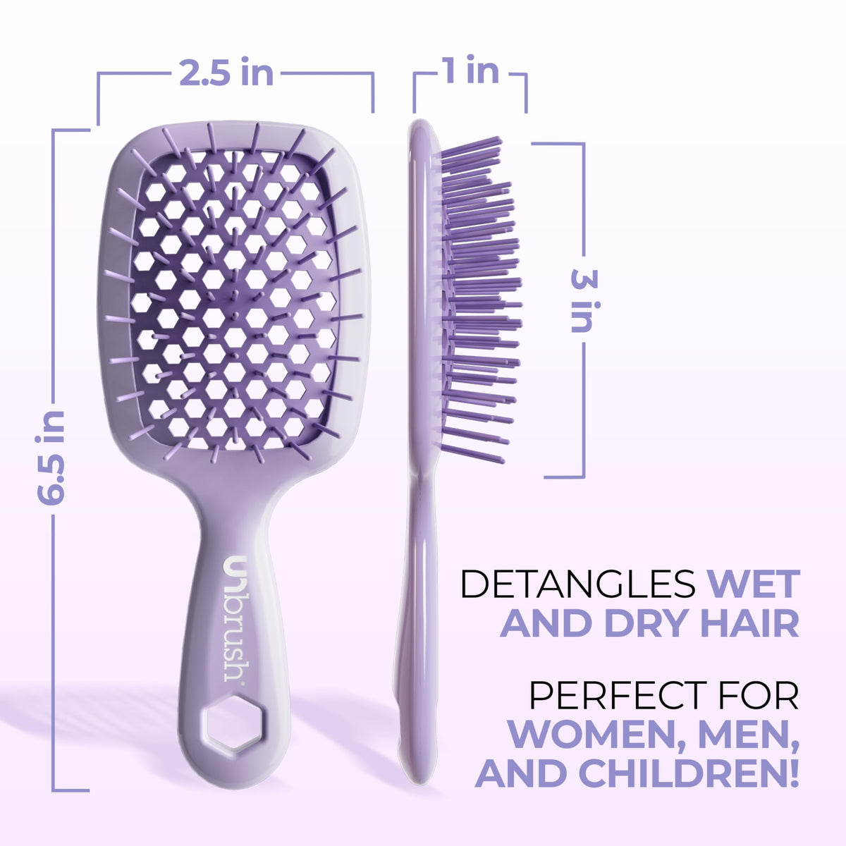 FHI Heat UNbrush Mini Brosse Démêlante en utilisation sur cheveux secs