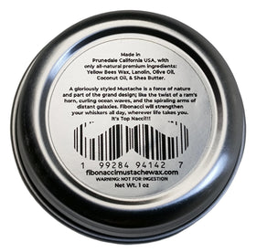 Fibonacci Mustache Wax ingrédients naturels