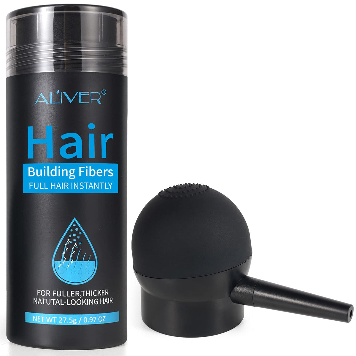 Fibres capillaires ALIVER brun foncé vue avant