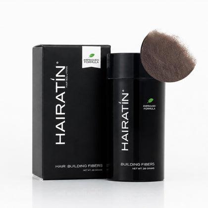 Fibres capillaires HAIRATIN Premium Marron Moyen, vue de face