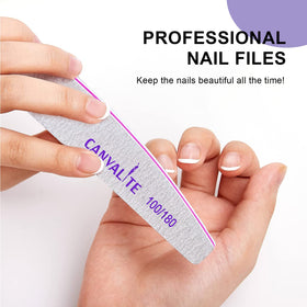 Fichiers à ongles CANVALITE à côté d'outils de manucure