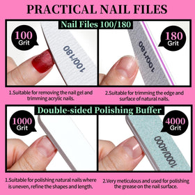 Fichiers à ongles Fandamei 100/180 dans le kit de soins