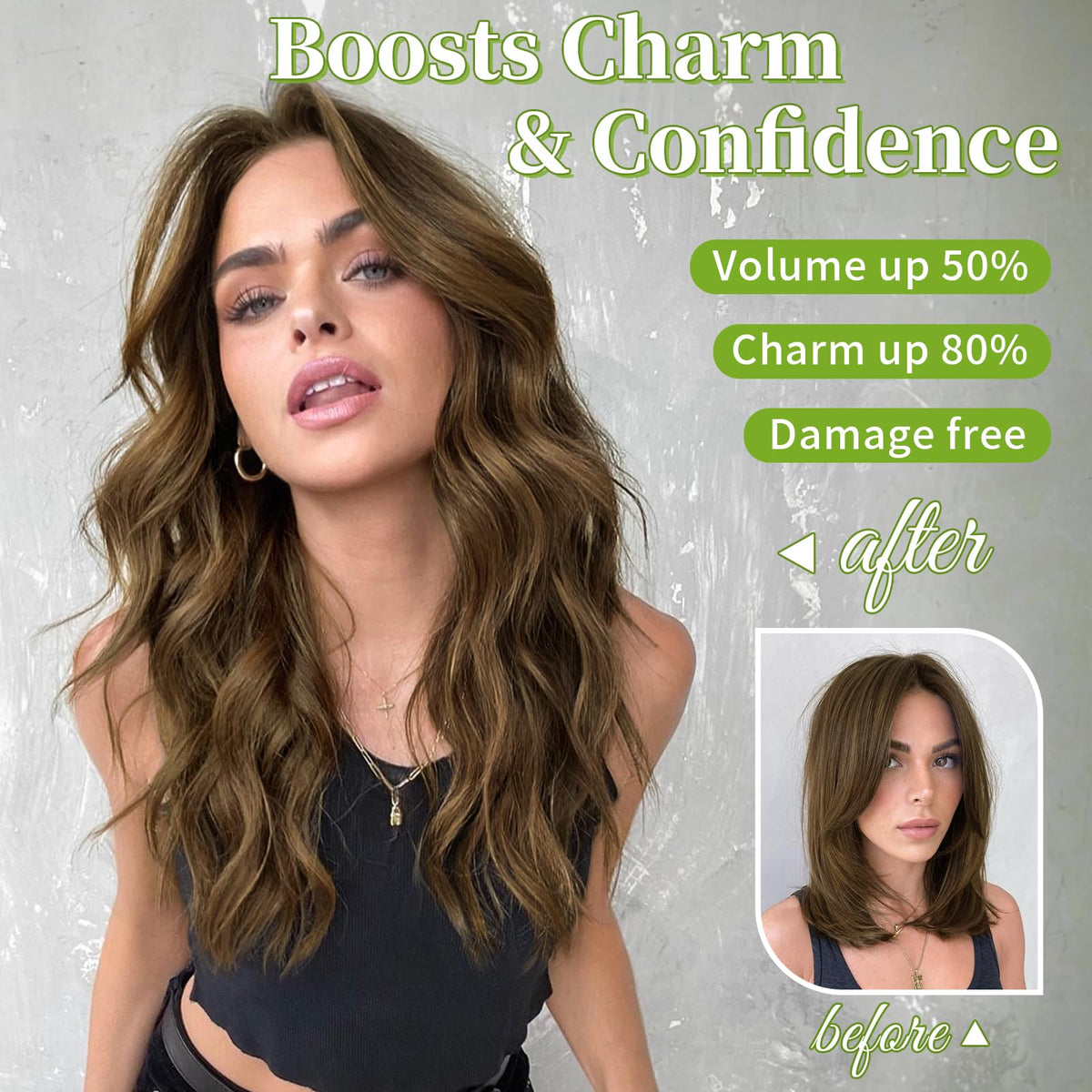 Fil invisible des extensions de cheveux KooKaStyle avec crochets ajustables