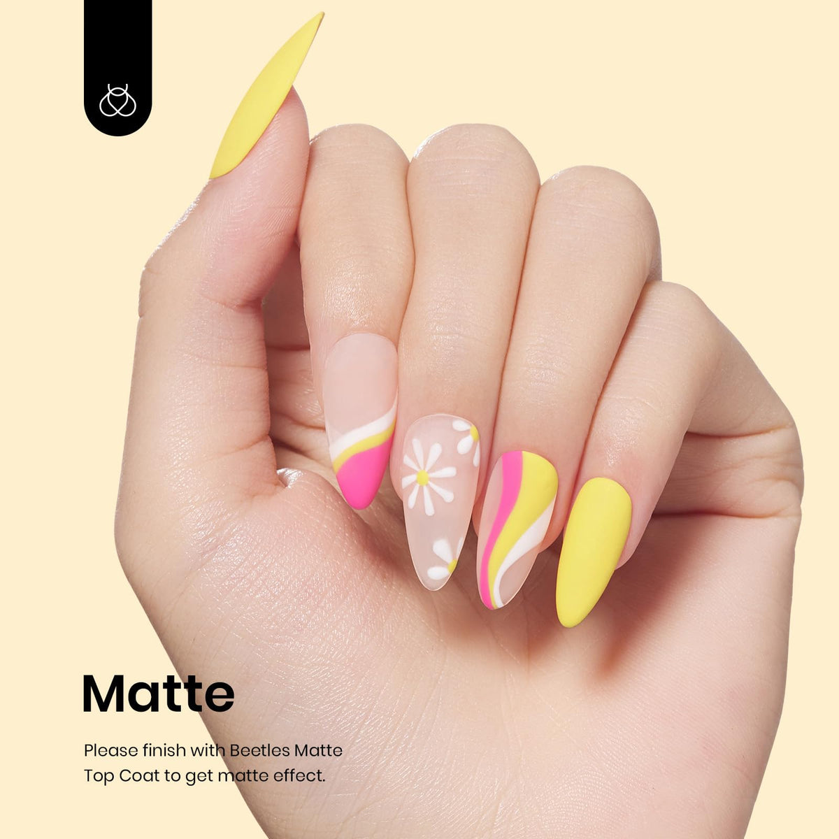 Fini brillant du Vernis à Ongles en Gel Jaune sur des ongles