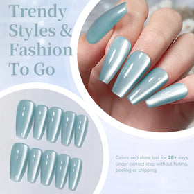 Fini brillant du vernis gel Cat Eye Magnétique sur ongles