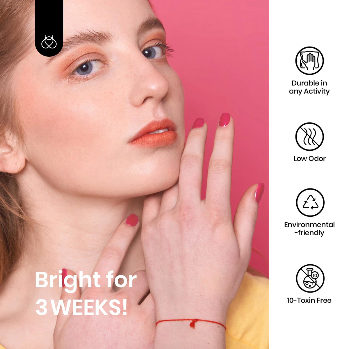 Fini brillant du vernis gel corail beetles
