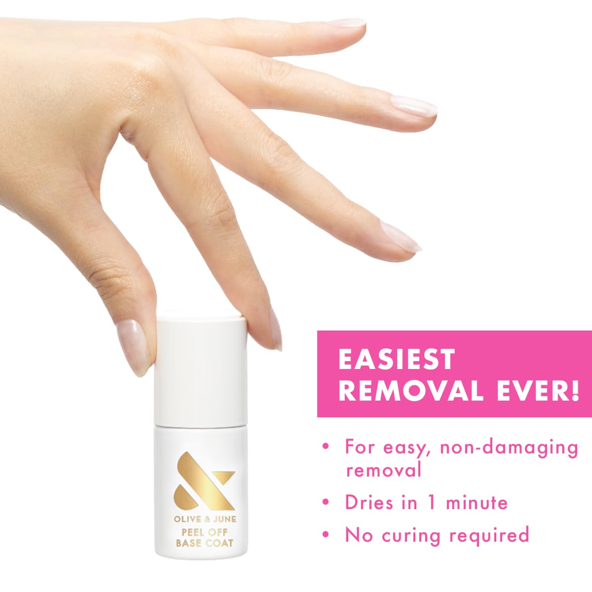 Finition brillante du Vernis Gel Olive & June sous lampe LED