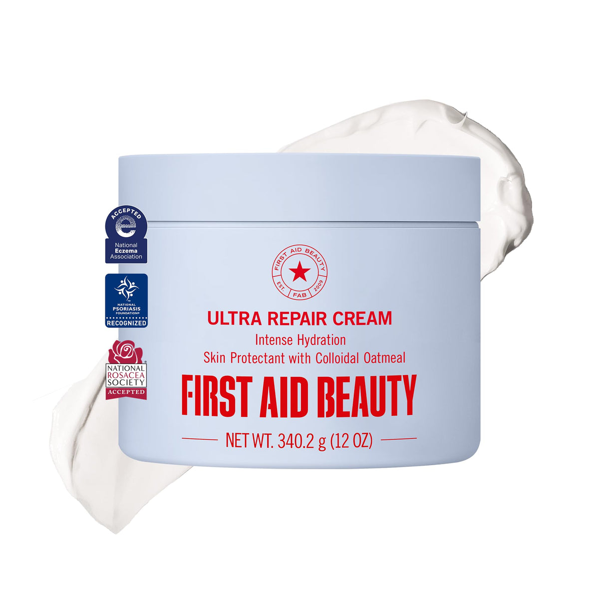 First Aid Beauty Ultra Repair Cream 422g vue avant avec texture légère