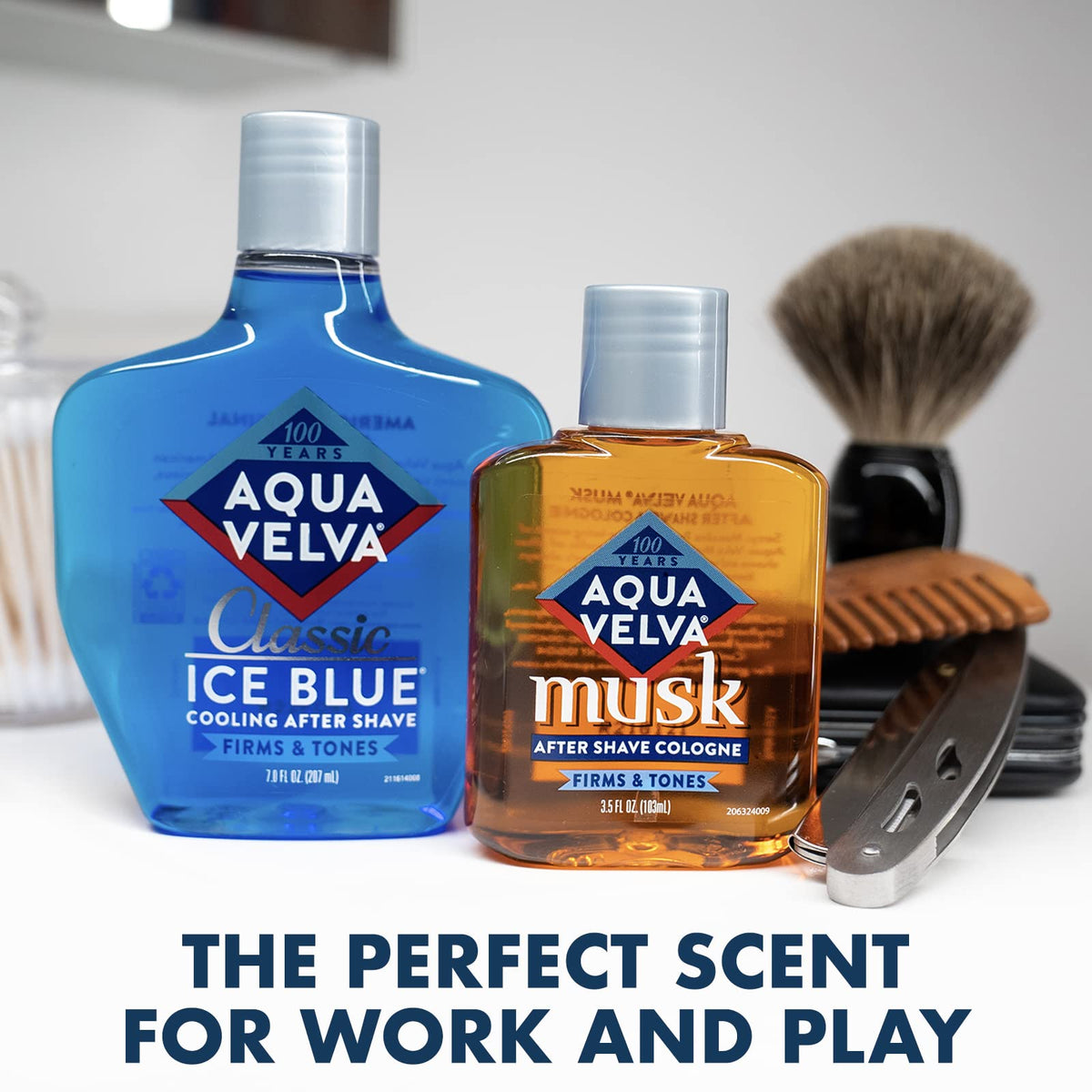 Flacon Aqua Velva Classic Ice Blue 231g avec capuchon