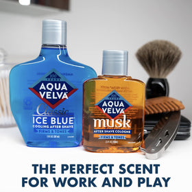 Flacon Aqua Velva Classic Ice Blue 231g avec capuchon