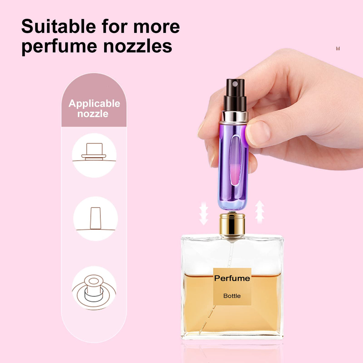 Flacon atomiseur de parfum Yamadura 5ml noir face avant