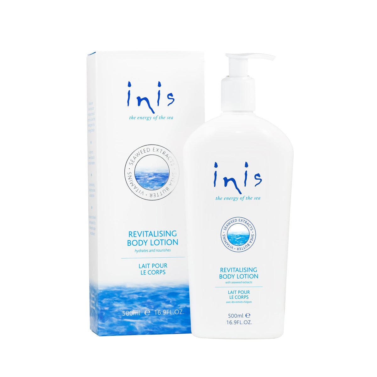 Flacon avant de la lotion revitalisante Inis 500 ml