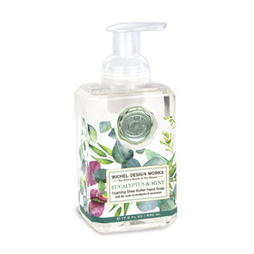Flacon carré de savon moussant Michel Design Works Eucalyptus Menthe