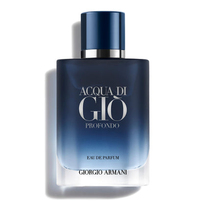 Flacon d'Acqua di Giò Profondo 1,6 fl oz avec laque bleue et capuchon bleu