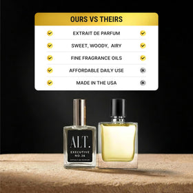 Flacon d'ALT. FRAGRANCES Executive No. 26 avec notes de parfum