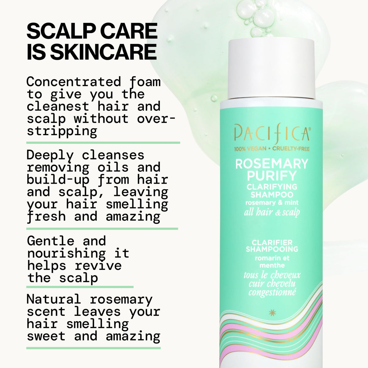 Flacon d'après-shampooing Pacifica Rosemary Purify de 237 ml