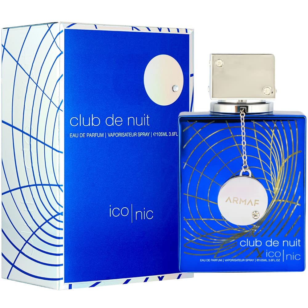Flacon d'Armaf Club de Nuit Blue Iconic avec étiquette et bouchon