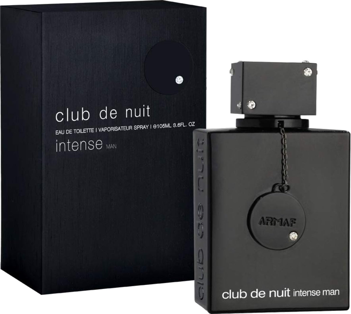 Flacon d'ARMAF Club De Nuit Intense 100 ml avec étiquette