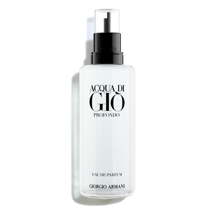 Flacon d'Eau de Parfum Acqua di Giò Profondo 150ml avec laquage bleu dégradé