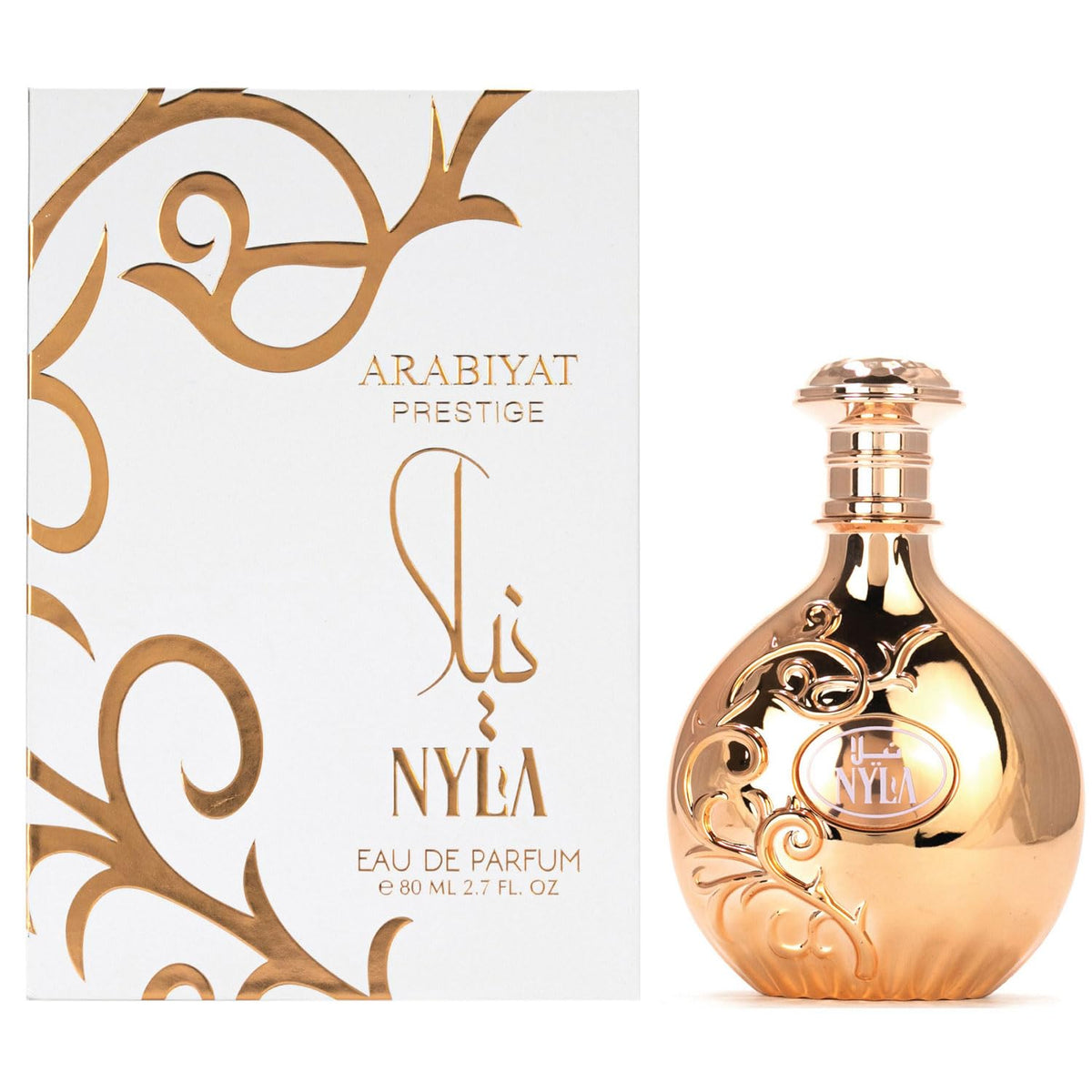 Flacon d'eau de parfum ARABIYAT Nyla 80ml vue de face