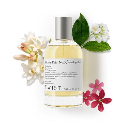 Flacon d'eau de parfum HOUSE OF TWIST Twist Bloom Petal No. 5 vue de face