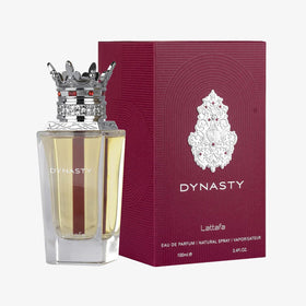 Flacon d'Eau de Parfum Lattafa Dynasty 100 ml sur fond clair