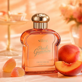 Flacon d'Eau de Parfum Sttes Peach Gummies 100ml avec des bonbons autour