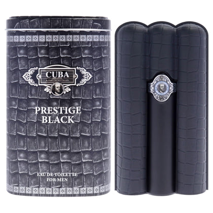 Flacon d'Eau de Toilette PRESTIGE BLACK BY CUBA 90 ml vue de face
