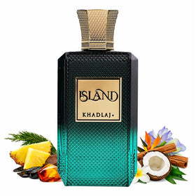 Flacon d'Extrait de Parfum KHADLAJ à côté d'une décoration élégante