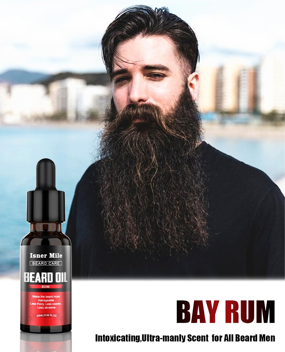 Flacon d'huile à barbe sans parfum ISNER MILE