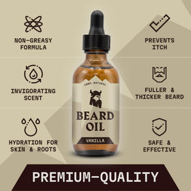 Flacon d'huile à barbe Vanille Striking Viking 60 ml vue de dos